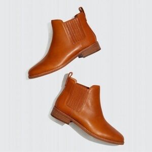 Madewell Tan Ainsley Chelsea Leather Ankle Boots size 6M